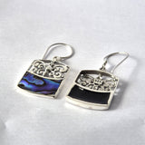 Shell & Silver Earrings - Dragonfly - Abalone - SHAMTAM.COM
