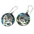 Shell & Silver Earrings - Flowers - Abalone - SHAMTAM.COM