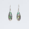Shell & Silver Earrings - Long Teardrop - Abalone - SHAMTAM.COM