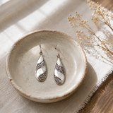 Boucles d'oreilles Coquillage et Argent - Goutte d'eau - Nacre