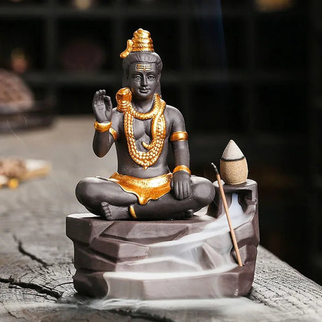 Shiva Buddha Smoke Waterfall Incense Burner - SHAMTAM