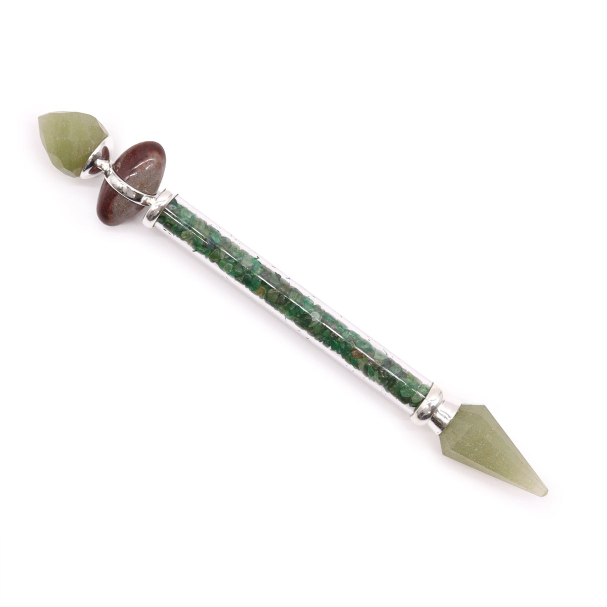 Shiva Lingam Magic Wand - Green Adventurine - Happiness - SHAMTAM.COM