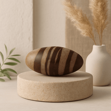 Pietra Shiva Lingam 3 Pollici Fiume Narmada