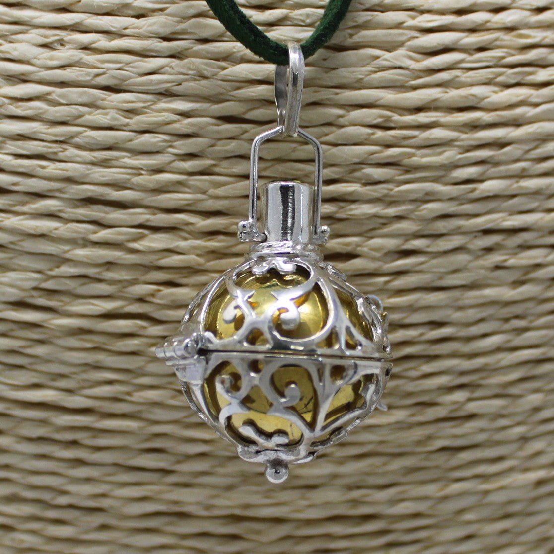 Healing Pendant Silver Angel Bell - 23mm - SHAMTAM.COM