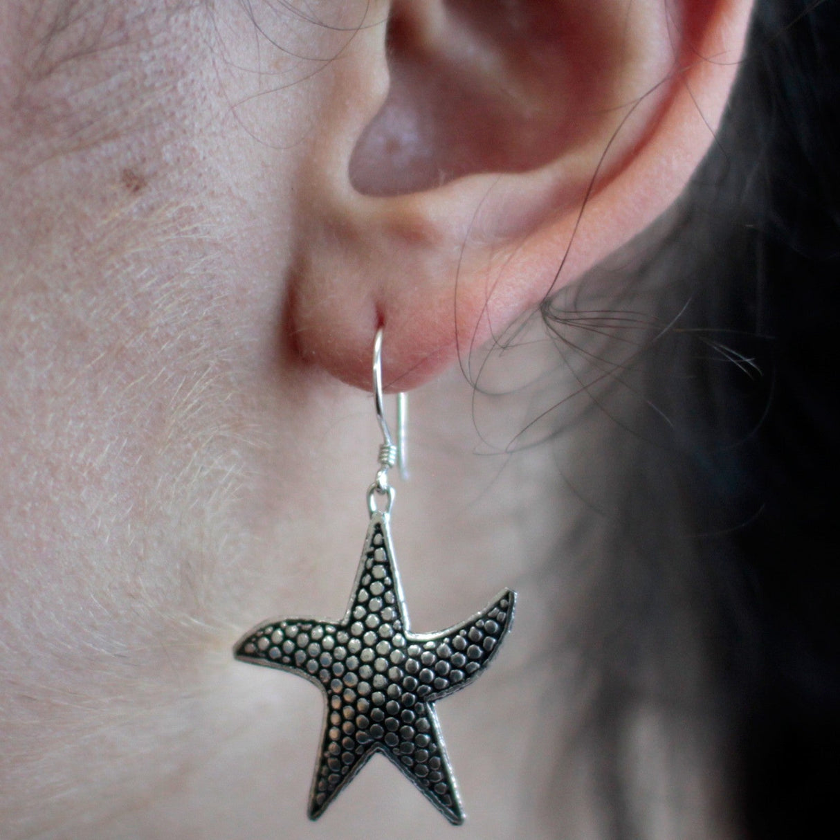 Silver Earrings - Star Fish - SHAMTAM.COM