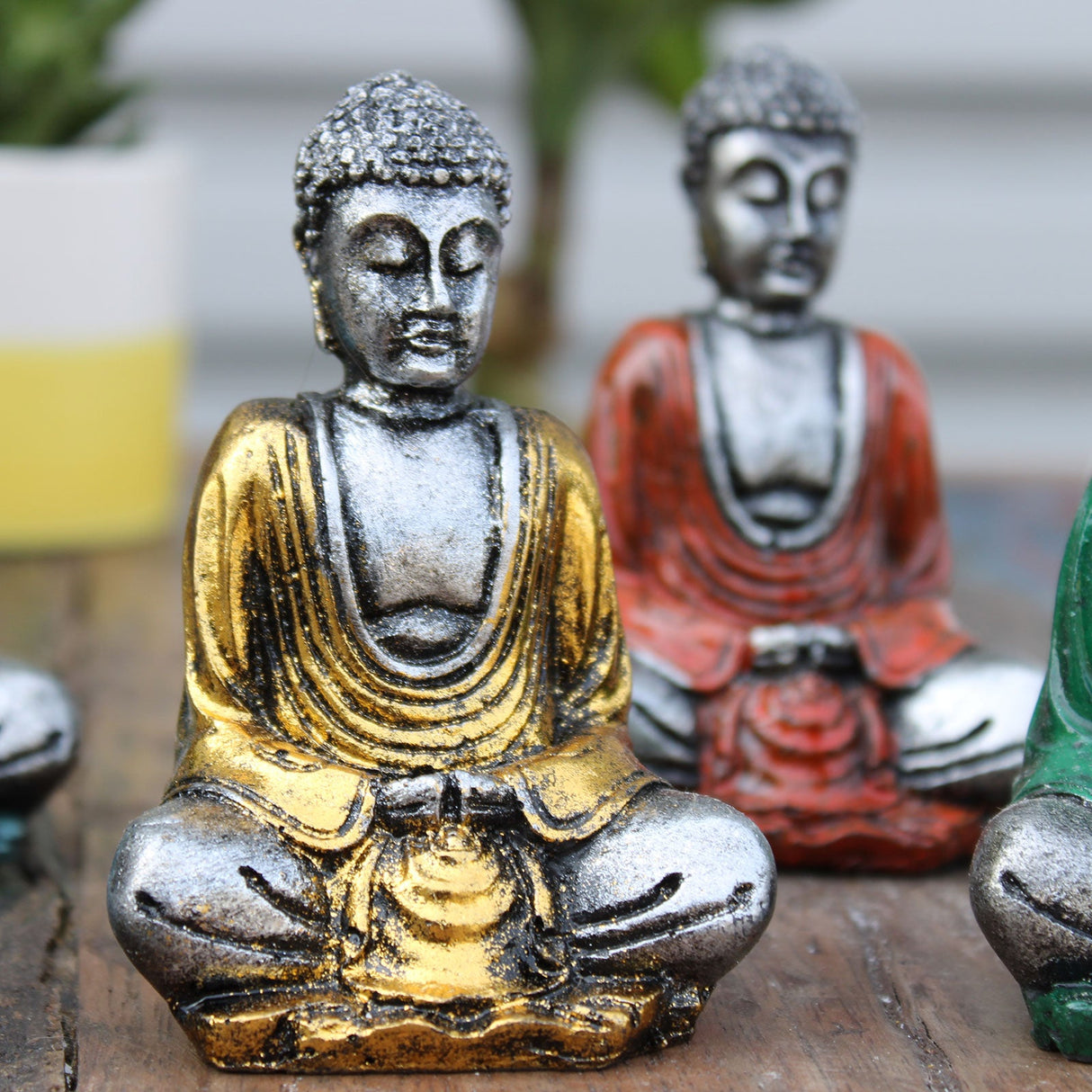 Silver Mini Buddha (Assorted Colours) - SHAMTAM.COM