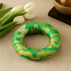 Singing Bowl Cushion 10cm Green Fits 12 - 14cm Bowls - SHAMTAM.COM