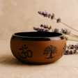 Singing Bowl Earth Powder Clay Om Buddha 16cm - SHAMTAM.COM