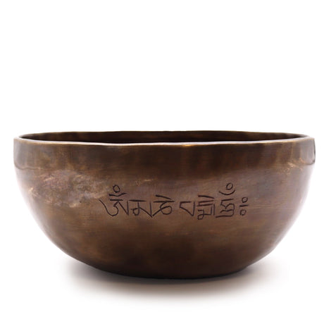 Extra Large Indian Moon Phase Singing Bowl - (approx 1500g) - 22cm - SHAMTAM.COM