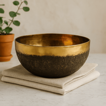 Cuenco tibetano grande hecho a mano 17cm 800g
