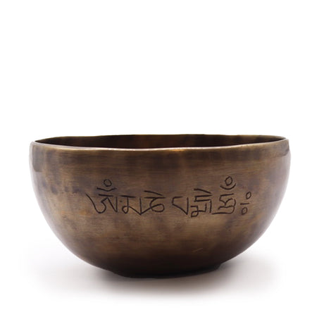 Medium Indian Moon Phase Singing Bowl - (approx 750g) - 15cm - SHAMTAM.COM