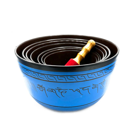 Small Chakra Set of Seven Singing Bowls (14 - 22cm) - SHAMTAM.COM