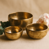 Singing Bowls Set of 3 Brass Handmade - SHAMTAM.COM