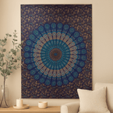 Single Cotton Bedspread and Wall Hanging 130x200cm Mandala - SHAMTAM.COM