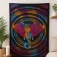 Single Cotton Bedspread and Wall Hanging, Elephant Head - SHAMTAM.COM