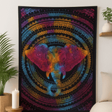 Single Cotton Bedspread and Wall Hanging, Elephant Head - SHAMTAM.COM