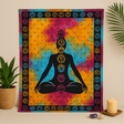Single Cotton Bedspread Wall Hanging - Chakra Buddha - SHAMTAM.COM