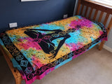 Single Cotton Bedspread + Wall Hanging - Chakra Buddha - SHAMTAM.COM