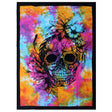 Single Cotton Bedspread + Wall Hanging - Day of Dead Skull - SHAMTAM.COM