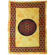 Single Cotton Bedspread + Wall Hanging - Flower of Life - Orange - SHAMTAM.COM