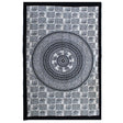 Single Cotton Bedspread + Wall Hanging - Mono - Elephant Mandala - SHAMTAM.COM