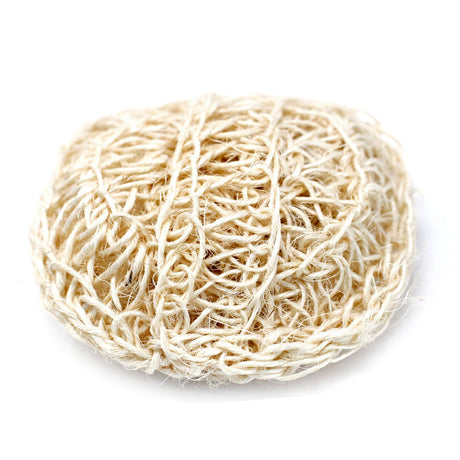 Sisal Exfoliating Bath Sponge, Round Cushion - SHAMTAM.COM