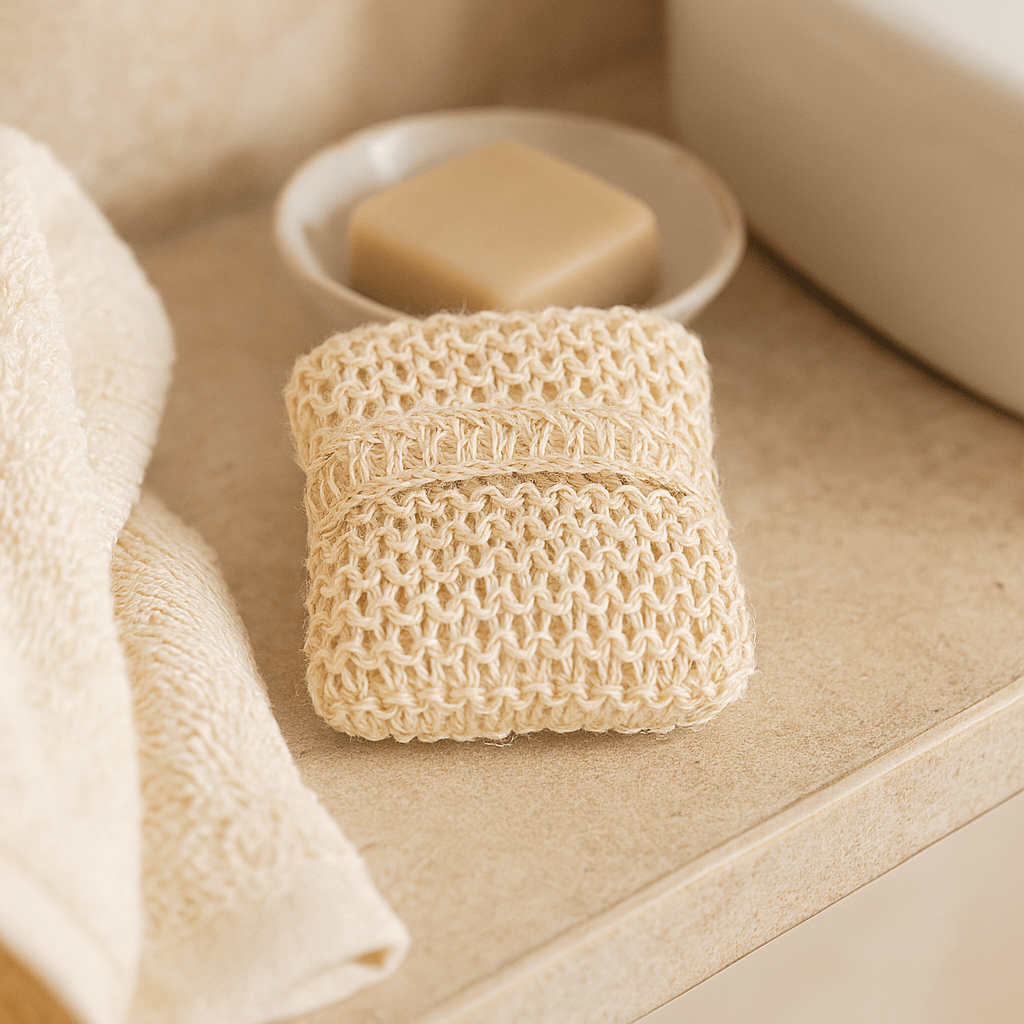 Sisal Exfoliating Scrub Sponge Cushion - SHAMTAM.COM