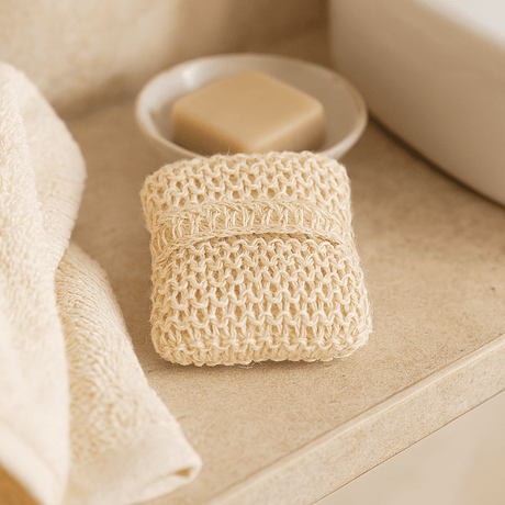 Sisal Exfoliating Scrub Sponge Cushion - SHAMTAM.COM