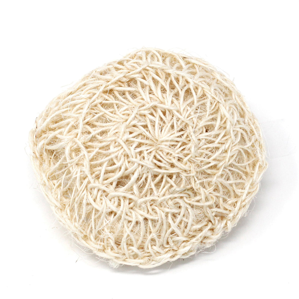 Sisal Sponge and Scrub - Soft Round Exfoliating Cushion - SHAMTAM.COM