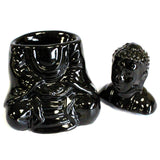 Sitting Buddha Oil Burner - Black - SHAMTAM.COM