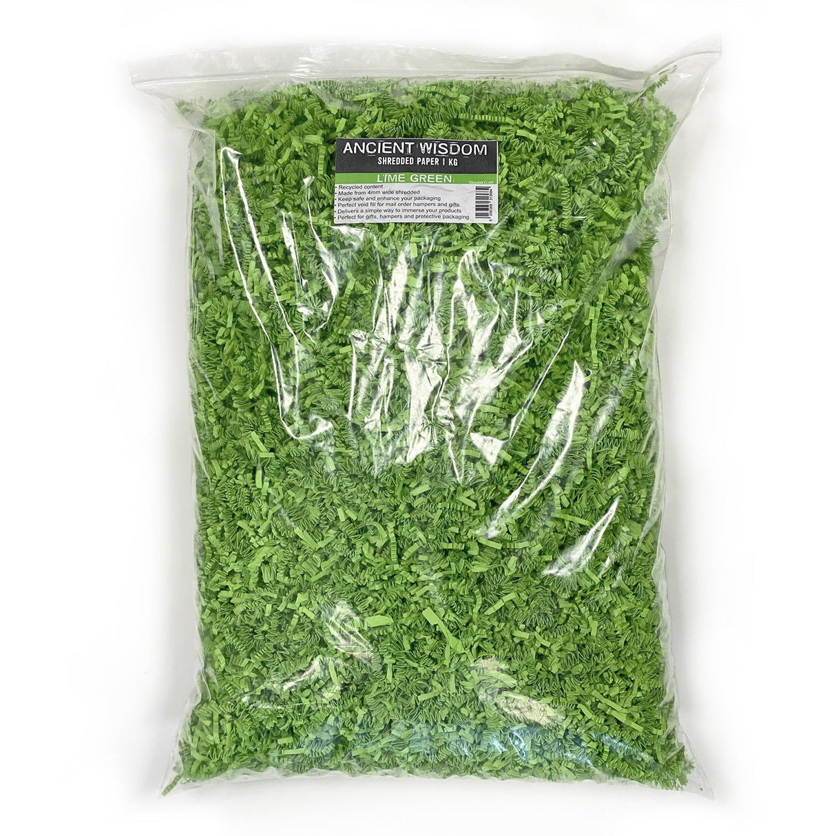 Lime Green Shredded paper - SizzlePak (1KG) - SHAMTAM.COM