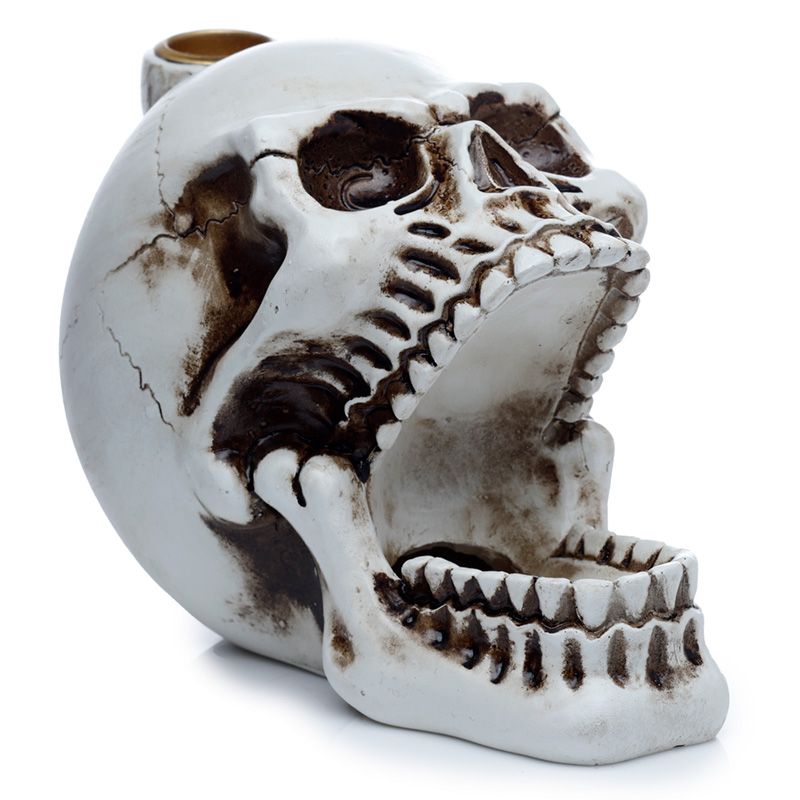 Skull with Open Mouth Backflow Incense Burner - SHAMTAM.COM