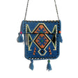 Boho Bag Messenger Sky Blue Kilim - SHAMTAM.COM