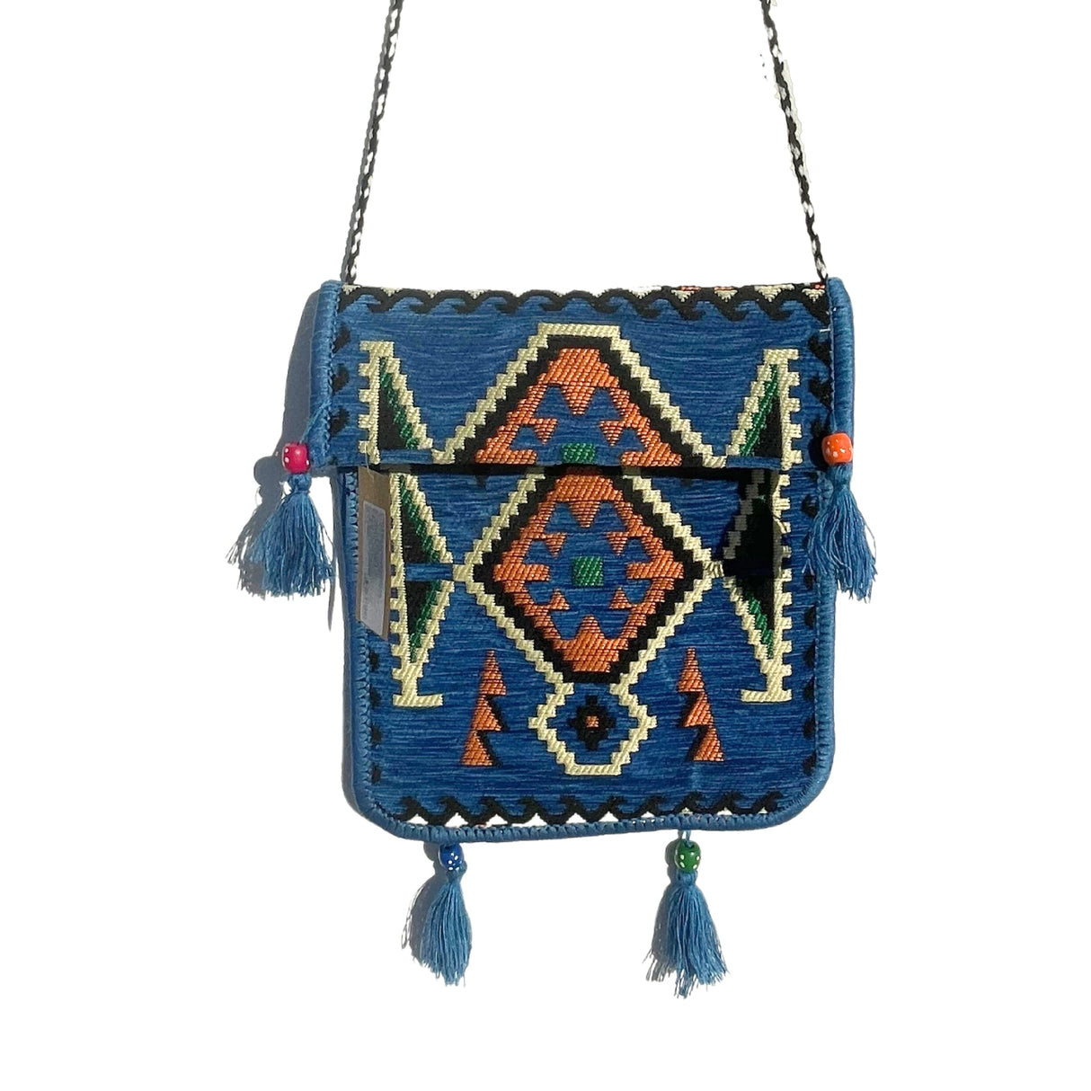 Boho Bag Messenger Sky Blue Kilim - SHAMTAM.COM