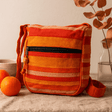 Sling Bag Adjustable Strap Sunrise Orange Nepal - SHAMTAM.COM