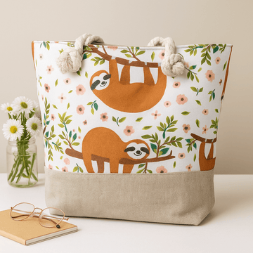Faultier-Geschenktasche mit Kordelgriffen