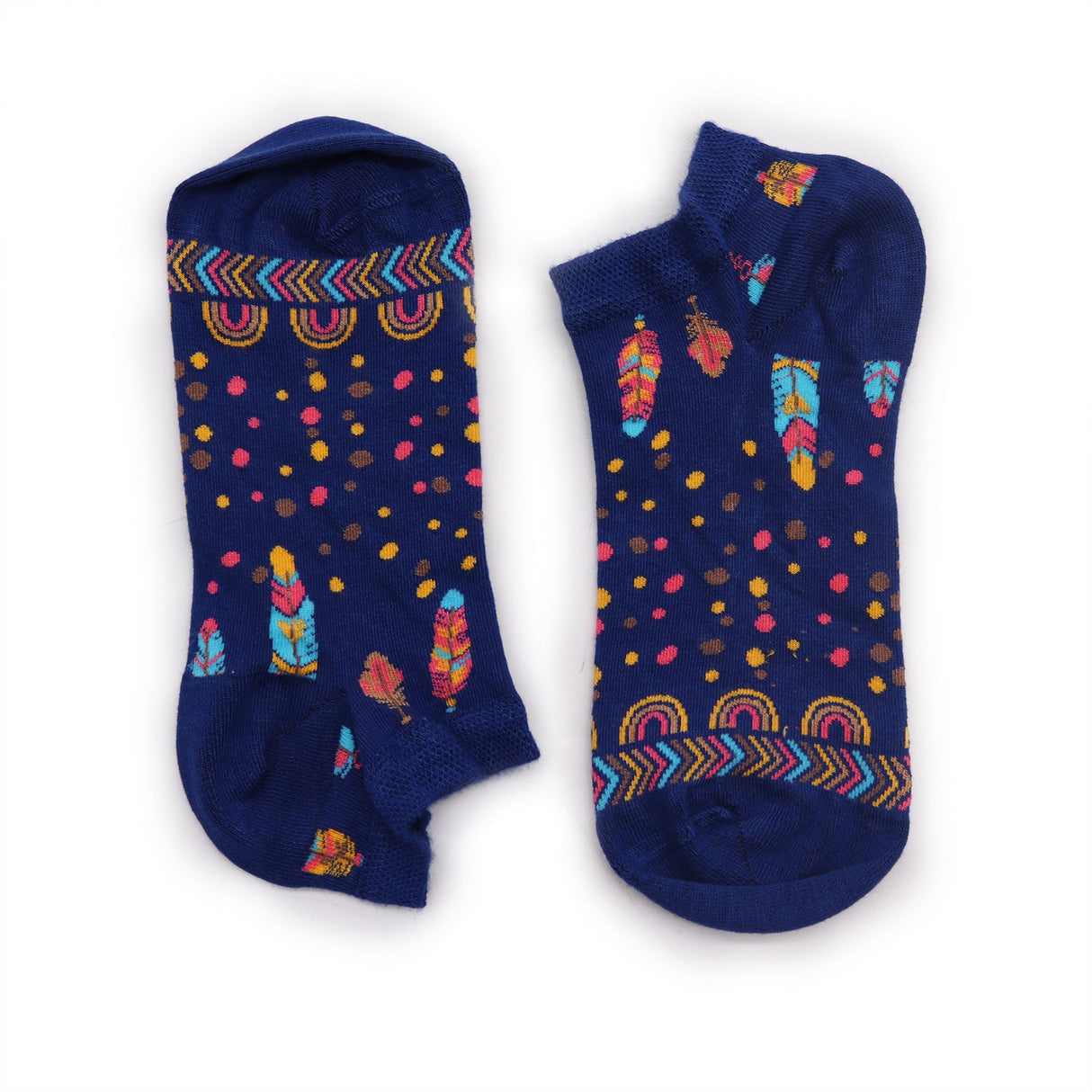 Indian Socks Low S/M 3.5 - 6.5 - Indian Feathers - SHAMTAM.COM