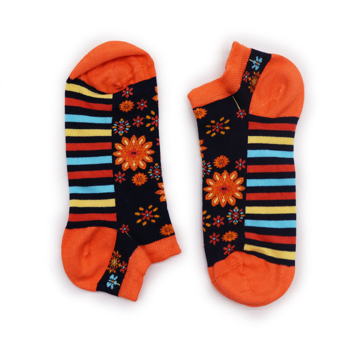 Mandala Socks Low S/M 3.5 - 6.5 - Mandala Flowers - SHAMTAM.COM