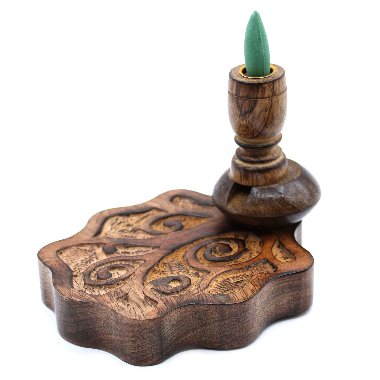 Sm Mango Wood Backflow Burner - Tree of Life - SHAMTAM.COM