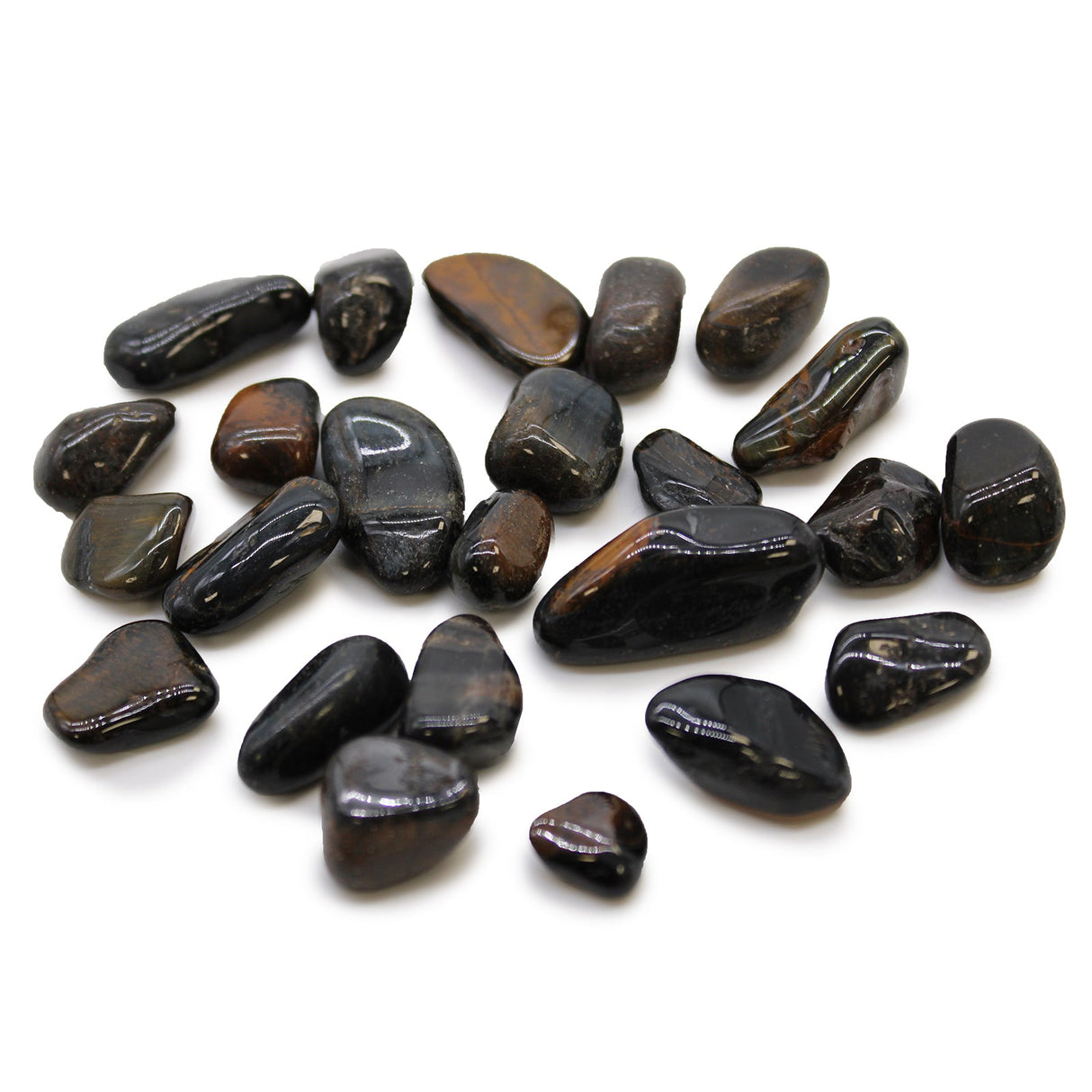 Blue Tigers Eye Tumbled Stones African - SHAMTAM.COM