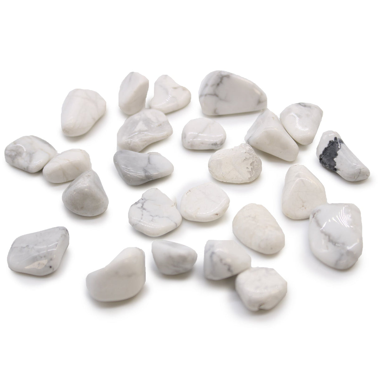 White Howlite Tumbled Stones African Magnesite - SHAMTAM.COM