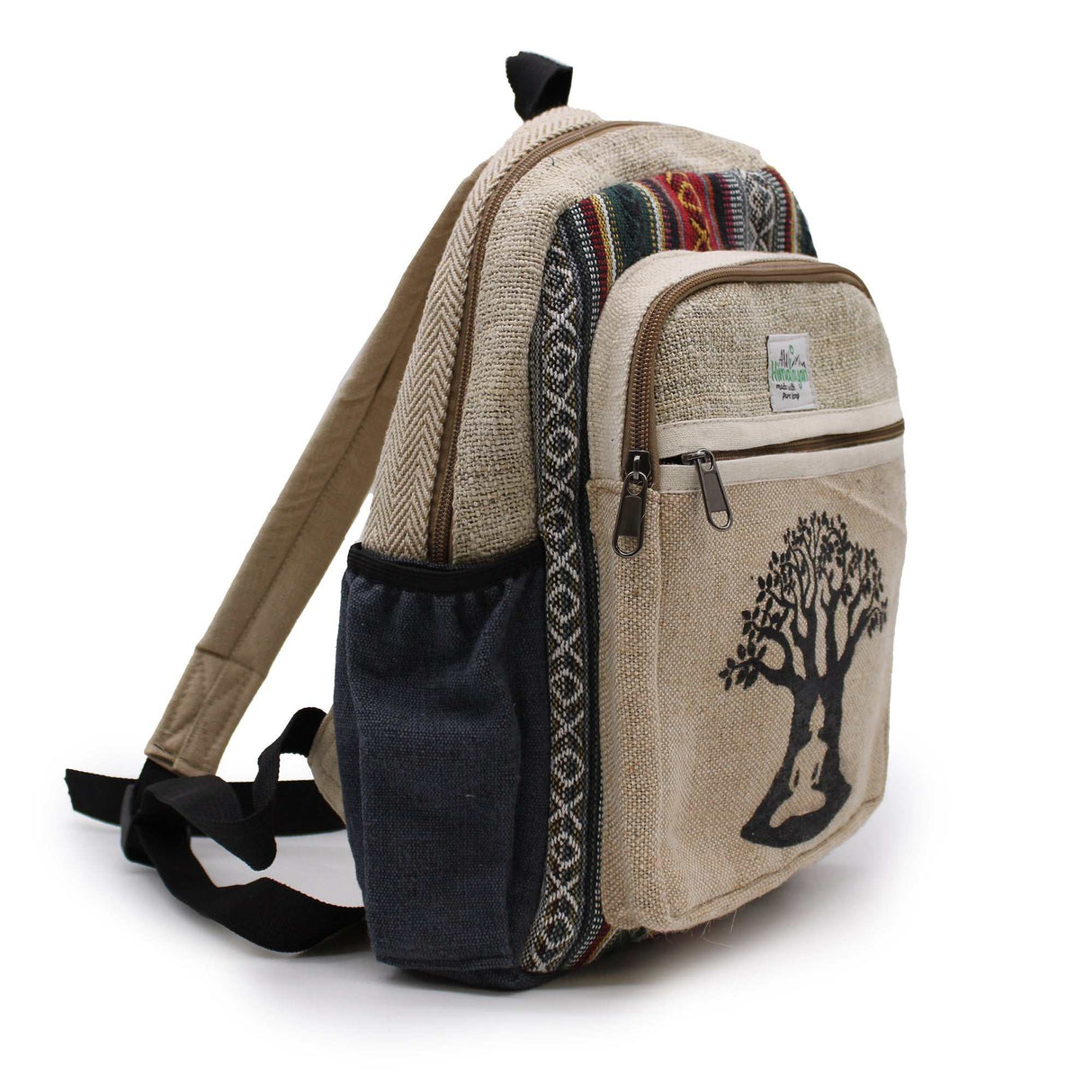 Boho Backpack Hemp - Small with Bohdi Tree - SHAMTAM.COM