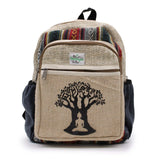 Boho Backpack Hemp - Small with Bohdi Tree - SHAMTAM.COM