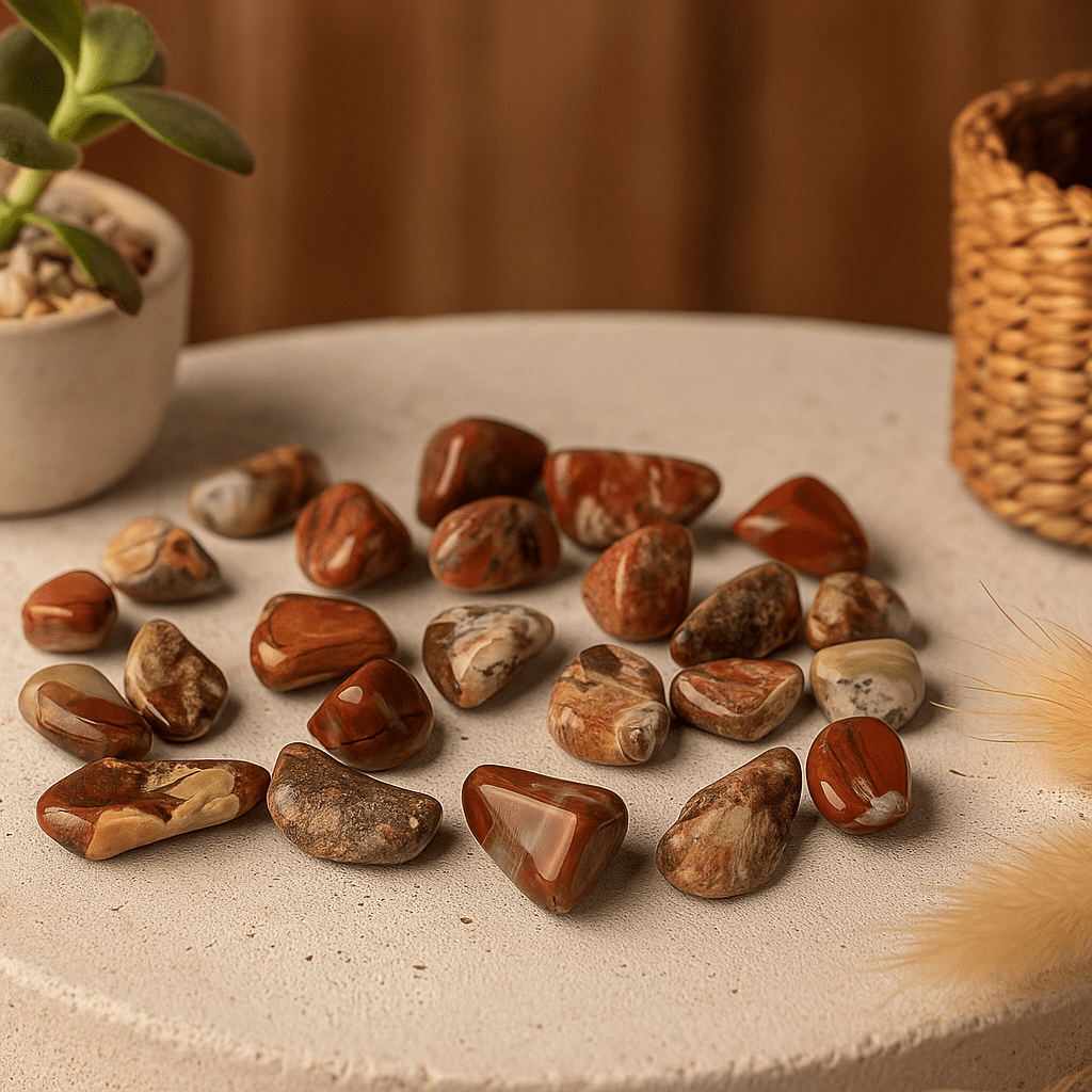 Small Brecciated Jasper Tumbled Stones African - 24 Pieces - SHAMTAM.COM