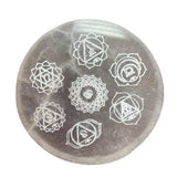 Chakra Selenite Charging Plate - 8cm - SHAMTAM.COM