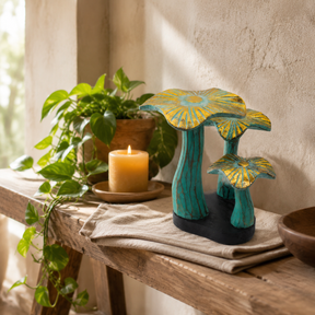 Kleine goldene Pilzkunst – 20 cm – Greenwash