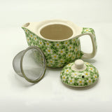 Small Herbal Teapot - Green Daisey - SHAMTAM.COM