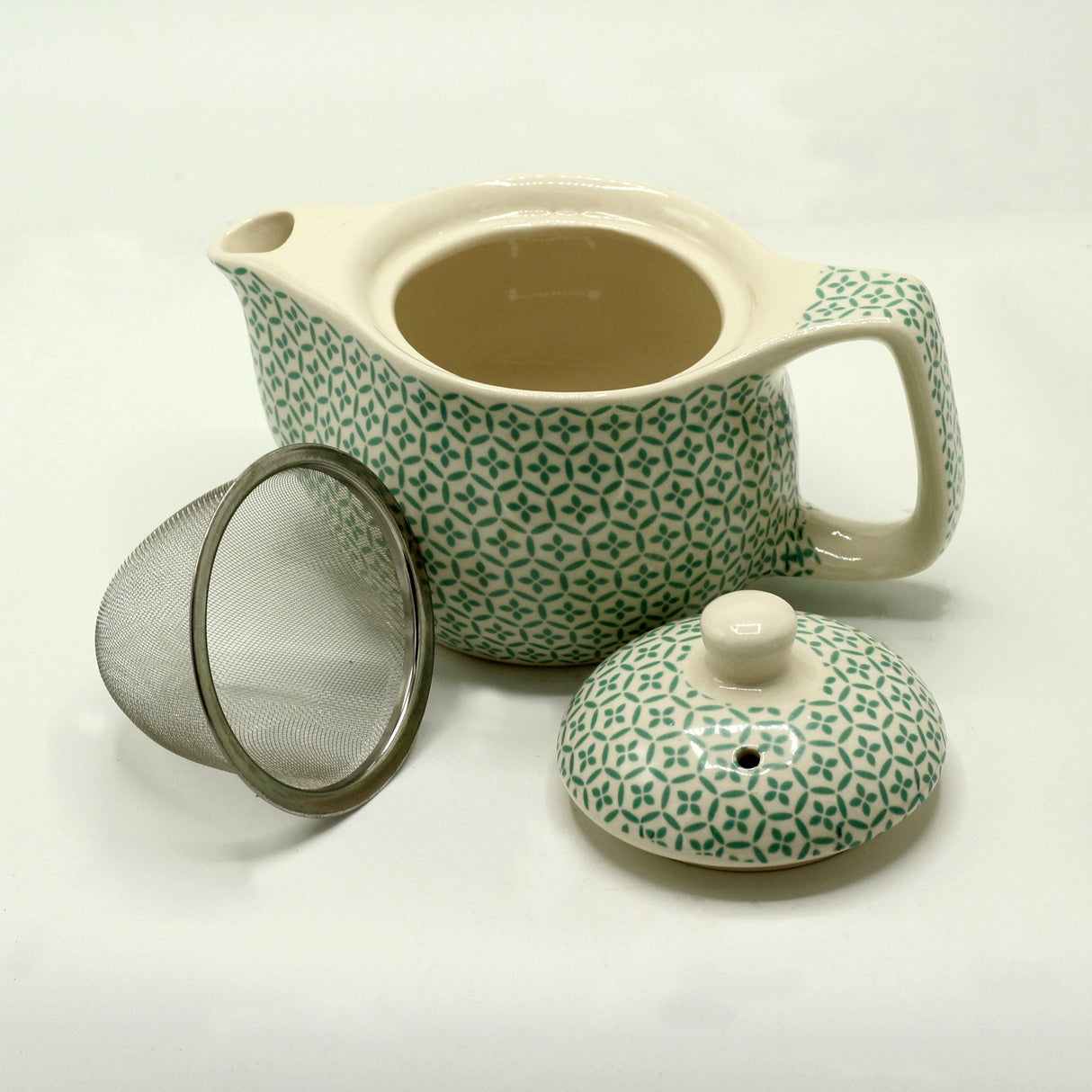 Small Herbal Teapot - Green Mosaic - SHAMTAM.COM