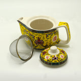 Small Herbal Teapot - Long Life Oriental Design - SHAMTAM.COM