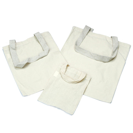 Small Natural 4oz Cotton Bag 25x20cm - SHAMTAM.COM